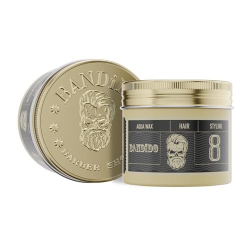 BANDIDO Aqua Wax Black 8 Haarwachs Männer Extrem Halt – Pomade Herren für Strukturiertes Hair Styling – Haarwachs für Langanhaltenden Halt – Maximale Brillanz – 125ml von Bandido