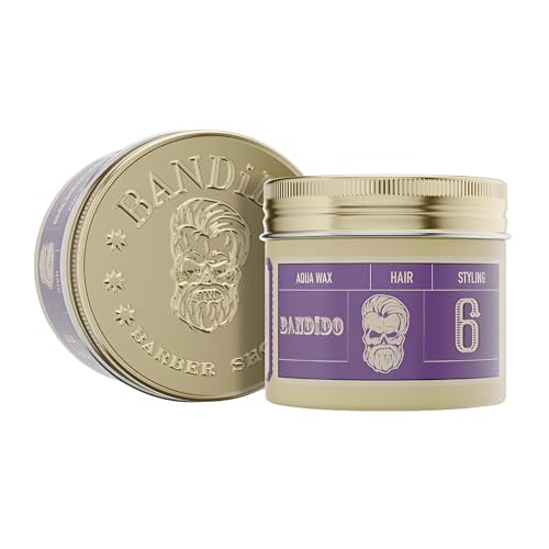 BANDIDO Aqua Wax Violett Nr. 6 – Haarwachs Männer mit Mittlerem Halt und Langanhaltender Brillanz – Haarwachs für Natürliches Haar Styling – Hair Fiber für alle Haartypen – 125ml von Bandido