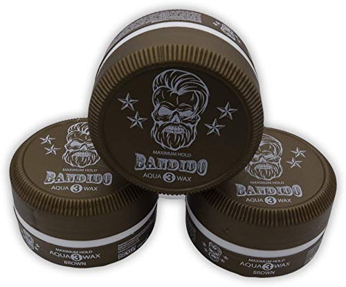 Bandido Aqua Hair Wax Nr.1-8 Matt Fiber Haarwachs Haar Styling Wachs Herren Haargel 150ml Gel Wax (3x 150ml, Nr.3) von Bandido