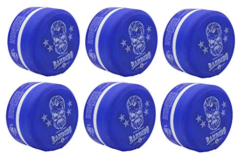 Bandido Aqua Hair Wax Nr.1-8 Matt Fiber Haarwachs Haar Styling Wachs Herren Haargel 150ml Gel Wax Haarwax Matte Look natürliches aussehen Starker Halt für jedes Styling Friseur bedarf (6x, Nr.5) von Bandido