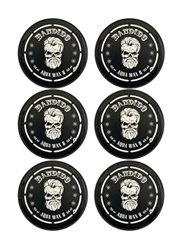 Bandido Aqua Hair Wax Nr.1-8 Matt Fiber Haarwachs Haar Styling Wachs Herren Haargel 150ml Gel Wax Haarwax Matte Look natürliches aussehen Starker Halt für jedes Styling Friseur bedarf (6x, Nr.8) von Bandido