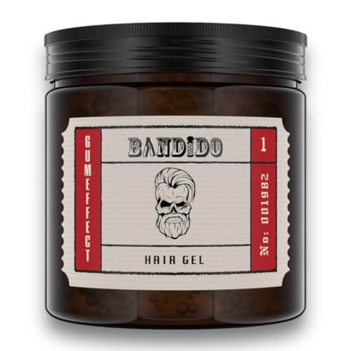 Bandido Hair Styling Gel Men 500ml 01 Gum Effect | Ultra Strong Natural Look | Haargel Herren | Kein Verkleben | wet hair look | Hair Gel gummy Effect | Männer Styling Gel von BANDIDO