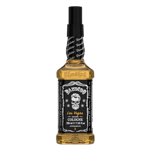 Bandido Las Vegas Cologne 350 ml | Barber Aftershave & Eau de Cologne für Männer | Erfrischender süßer Duft | Auch als Körperspray & Haarparfum geeignet von Bandido
