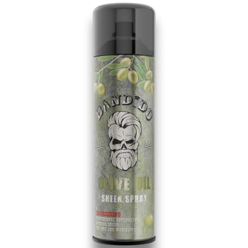 Bandido Olive Oil Hair Spray Sheen Spray 500ml Oliven Öl Spray Glanz Spray für Damen und Herren von Bandido