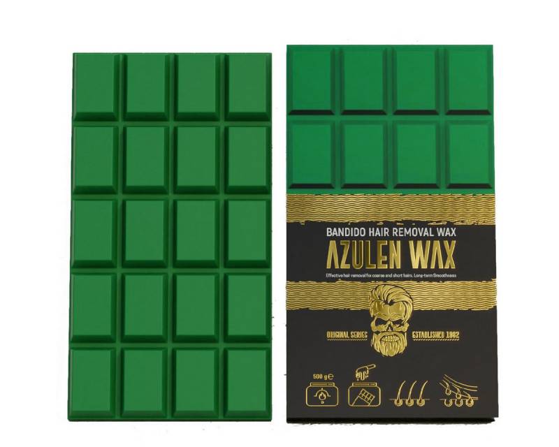 Bandido Warmwachs-Haarentferner Bandido Hair Removal Wax Heißwachs Schokoladenform 500g Azulen von Bandido