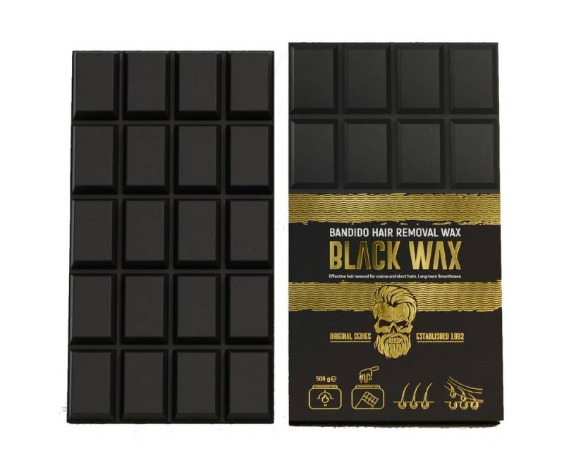 Bandido Warmwachs-Haarentferner Bandido Hair Removal Wax Heißwachs Schokoladenform 500g Black von Bandido