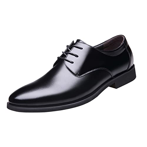 Bandkos Anzugschuhe Herren Business Schuhe Klassischer Schnürschuhe Glattleder Derby Leder Hochzeit Brogue Schwarz Braun Gr.38-48 EU,BK39 von Bandkos