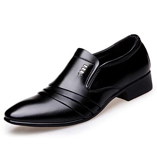 Bandkos Business Anzugschuhe Herren Schnürschuhe Derby Leder Oxford Brogue Schuhe klassischer Hochzeit Schwarz Gr.38-46 EU,BK38 von Bandkos