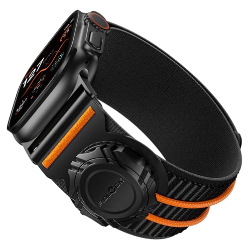 Bandletic Kompatibel mit Apple Watch Ultra/Ultra 2 Armband 49mm mit FIDLOCK Magnetisch Winch Schnalle, Nylon Elastisch Sportarmband für iWatch Series 10 46mm 9 8 7 45mm SE 6 5 4 44mm für Herren Damen Bandletic Kompatibel mit Apple Watch Ultra/Ultra 2 Armband 49mm mit FIDLOCK Magnetisch Winch Schnalle, Nylon Elastisch Sportarmband für iWatch Series 10 46mm 9 8 7 45mm SE 6 5 4 44mm für Herren Damen von Bandletic