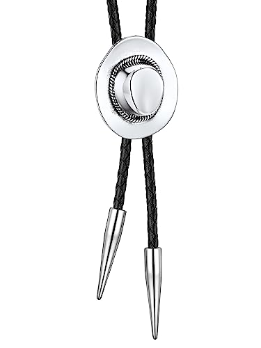 Bandmax Bolo Krawatte Herren Lederkette Edelstahl Bolo Tie Cowboy Hut Krawatte Modeschmuck für Trauzeugen Weihnachten Bandmax Bolo Krawatte Herren Lederkette Edelstahl Bolo Tie Cowboy Hut Krawatte Modeschmuck für Trauzeugen Weihnachten von Bandmax