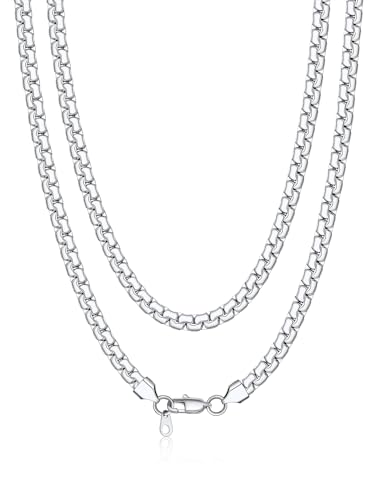 Bandmax Kette für Herren Platte Venezianierkette Erbskette Herren Kettenbox Briolette Catena Venezianisch Halskette Edelstahl Männer Gliederkette 6mm Box Link Kette Halsband Halsschmuck für Kinder Bandmax Kette für Herren Platte Venezianierkette Erbskette Herren Kettenbox Briolette Catena Venezianisch Halskette Edelstahl Männer Gliederkette 6mm Box Link Kette Halsband Halsschmuck für Kinder von Bandmax