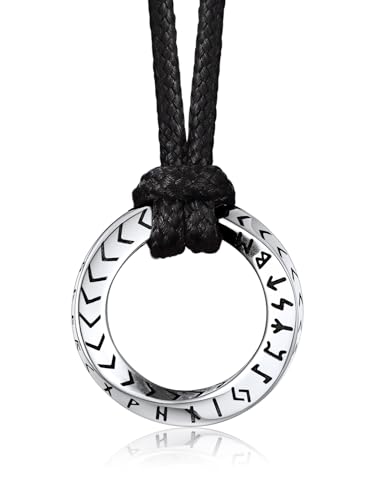 Bandmax Kunstleder Kette Schwarz Geflochtene Lederkette Herren Edelstahl Halskette mit Runen Anhänger Damen Viking Möbius Kette Nordische Amulett Talisman Halsbschmuck Schmuck für Valentinstag Bandmax Kunstleder Kette Schwarz Geflochtene Lederkette Herren Edelstahl Halskette mit Runen Anhänger Damen Viking Möbius Kette Nordische Amulett Talisman Halsbschmuck Schmuck für Valentinstag von Bandmax