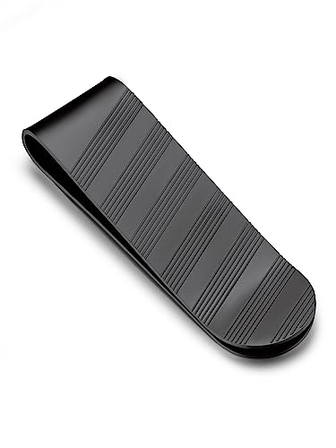 Bandmax Personalisierte Geldklammern Schwarz Edelstahl Geldscheinklammer Geld Money Clip Männer Frauen für Brieftasche Rechnung Bandmax Personalisierte Geldklammern Schwarz Edelstahl Geldscheinklammer Geld Money Clip Männer Frauen für Brieftasche Rechnung von Bandmax