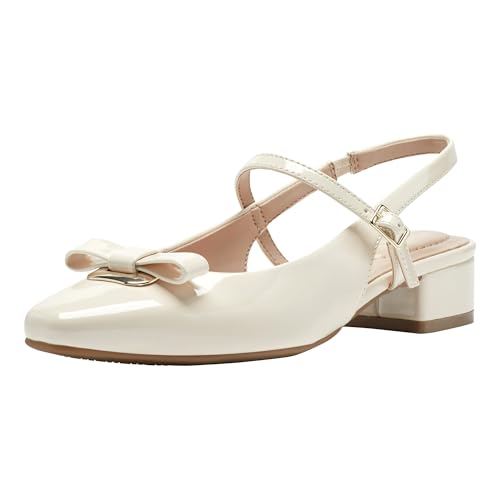 Bandolino Adana Damen-Pumps, Ivory Patent 150, 37 EU von Bandolino