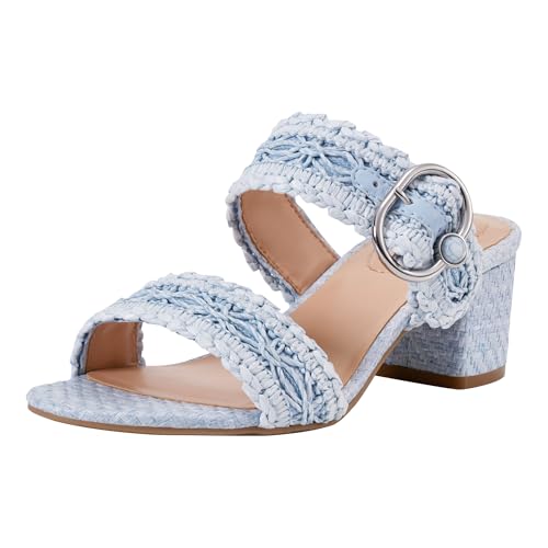 Bandolino Damen Almer Sandale mit Absatz, Hellblau Crochet 450, 36 EU von Bandolino