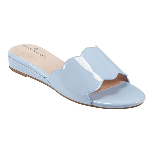 Bandolino Damen Kayla Keilsandale, Light Blue Patent 450, 38 EU von Bandolino