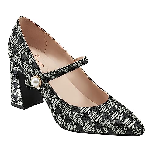 Bandolino Damen Kirsten Pumps, Schwarz/Weiß Hahnentritt, 38.5 EU von Bandolino