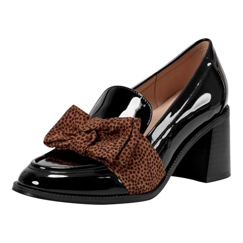 Bandolino Damen Korrar Pumps, Black Patent/Cheetah Multi 007, 37.5 EU von Bandolino