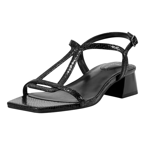 Bandolino Damen Primadon Sandalen mit Absatz, Black Snake 001, 37.5 EU von Bandolino