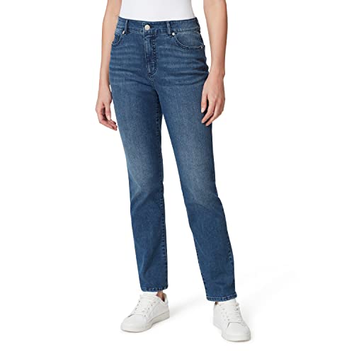 Bandolino Mandie Damen Jeans mit hoher Taille, gerades Bein, Boreray, 40 von Bandolino