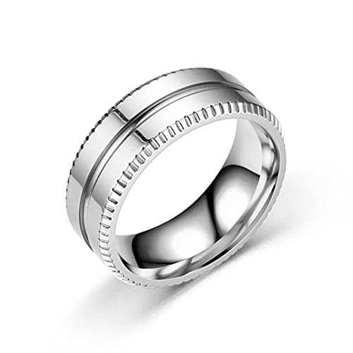 Banemi Coole Herren Ringe, Herren Ring Daumen Edelstahl 8mm Glänzend Partnerringe Größe 65 (20.7) von Banemi