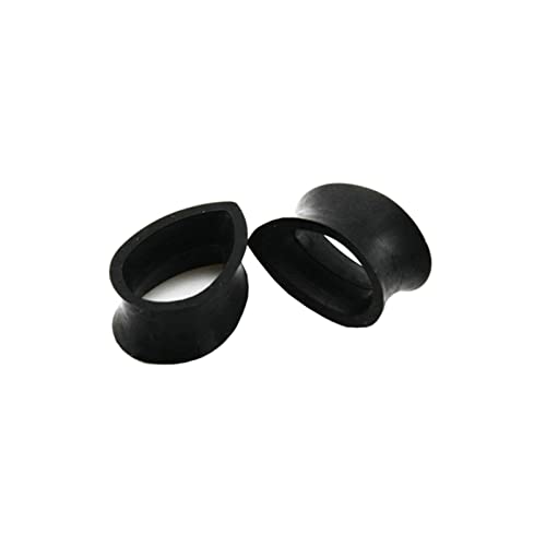 Banemi Flesh Tunnel 10mm, Tunnel Plug Set Silikon 2 Stück Schwarz Tropfenform Trendige Ohrtunnel für Männer und Frauen von Banemi