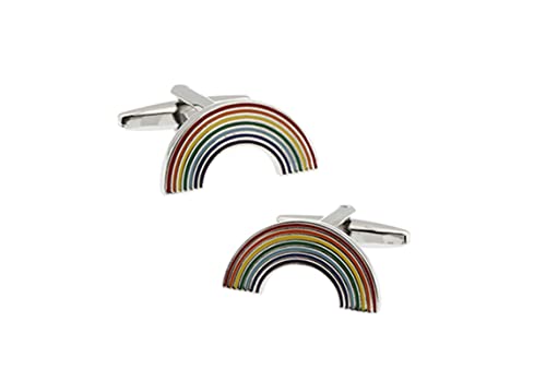 Banemi Manchettenknoepfe Luxus, Manchettenknoepfe Luxus Kupfer Regenbogen Bunt Vatertagsgeschenk von Banemi