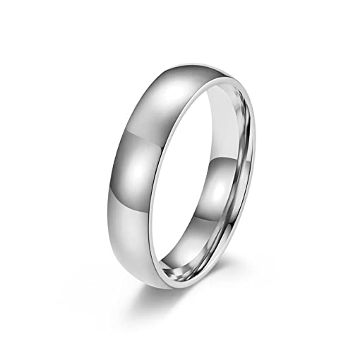 Banemi Modeschmuck Herren Ring, Ring Herren Edelstahl Vintage Spiegel Hell Partnerringe Freundgeschenk Größe 70 (22.3) von Banemi