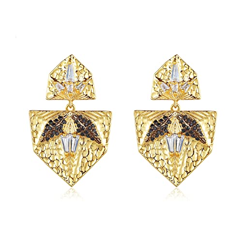 Banemi Nobel Schmuck Ohrringe, Ohrringe Damen Schmuck Geometrie mit Cubic Zirkonia Friktion Back Ohrhänger Geschenk für Freundin von Banemi