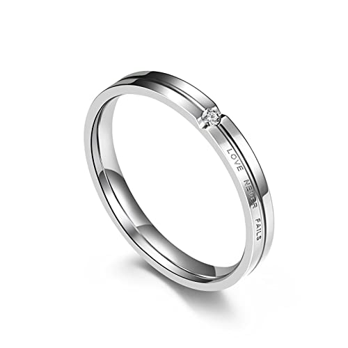 Banemi Retro Ring Damen, Ring Mittelfinger Damen Edelstahl Kreuz Eingelegter Zirkon Damen Eheringe Größe 67 (21.3) von Banemi