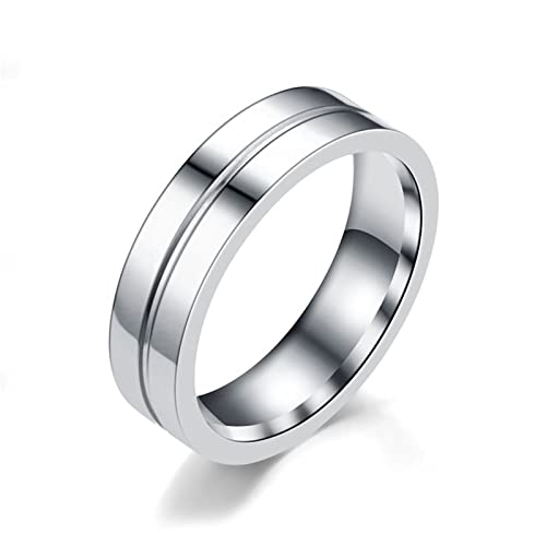 Banemi Ring Herren Personalisiert, Ringe Design Herren Edelstahl 6mm Paar Partnerringe Größe 60 (19.1) von Banemi