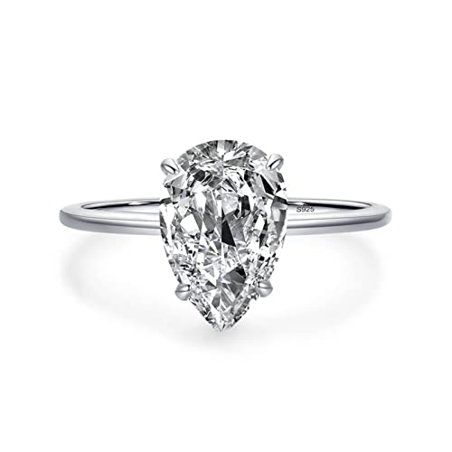 Banemi Ring Personalisiert, Frauen Ring Echt Silber mit 3ct Zirkonia Bands Zum Muttertag Größe 57 (18.1) von Banemi