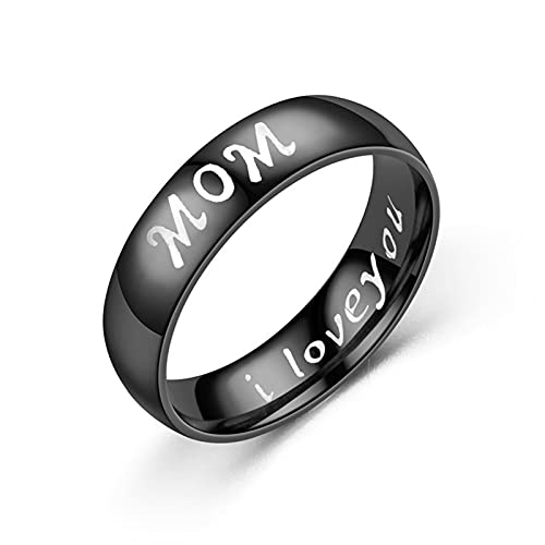 Banemi Ringe Herren Schmuck, Schmuck Ringe Herren Edelstahl 6mm Lasergravur Fingerring Abschlussgeschenk Größe 54 (17.2) von Banemi