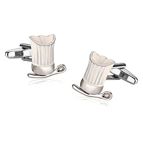 Manschettenknöpfe Herren Hochzeit, Manschettenknöpfe Herren Hochzeit Edelstahl Koch Bäckerhut Löffel Sets für das Hochzeitsgeschäft 1.8X1.7CM von Banemi