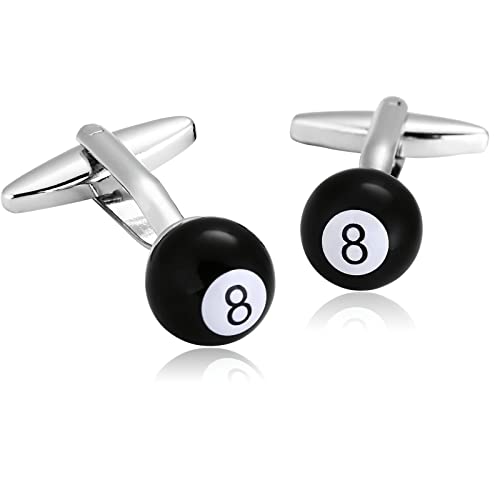 Banemi Manschettenknöpfe Witzig, Manschettenknöpfe Witzig Edelstahl Billard Hochzeitsgeschenke für den Bräutigam 1X1CM von Banemi