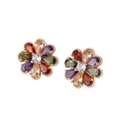 Ohrstecker Damen Rosegold, Süße Ohrstecker Bunte Sonnenblume Geschenke Freundin Frau Mutter von Banemi