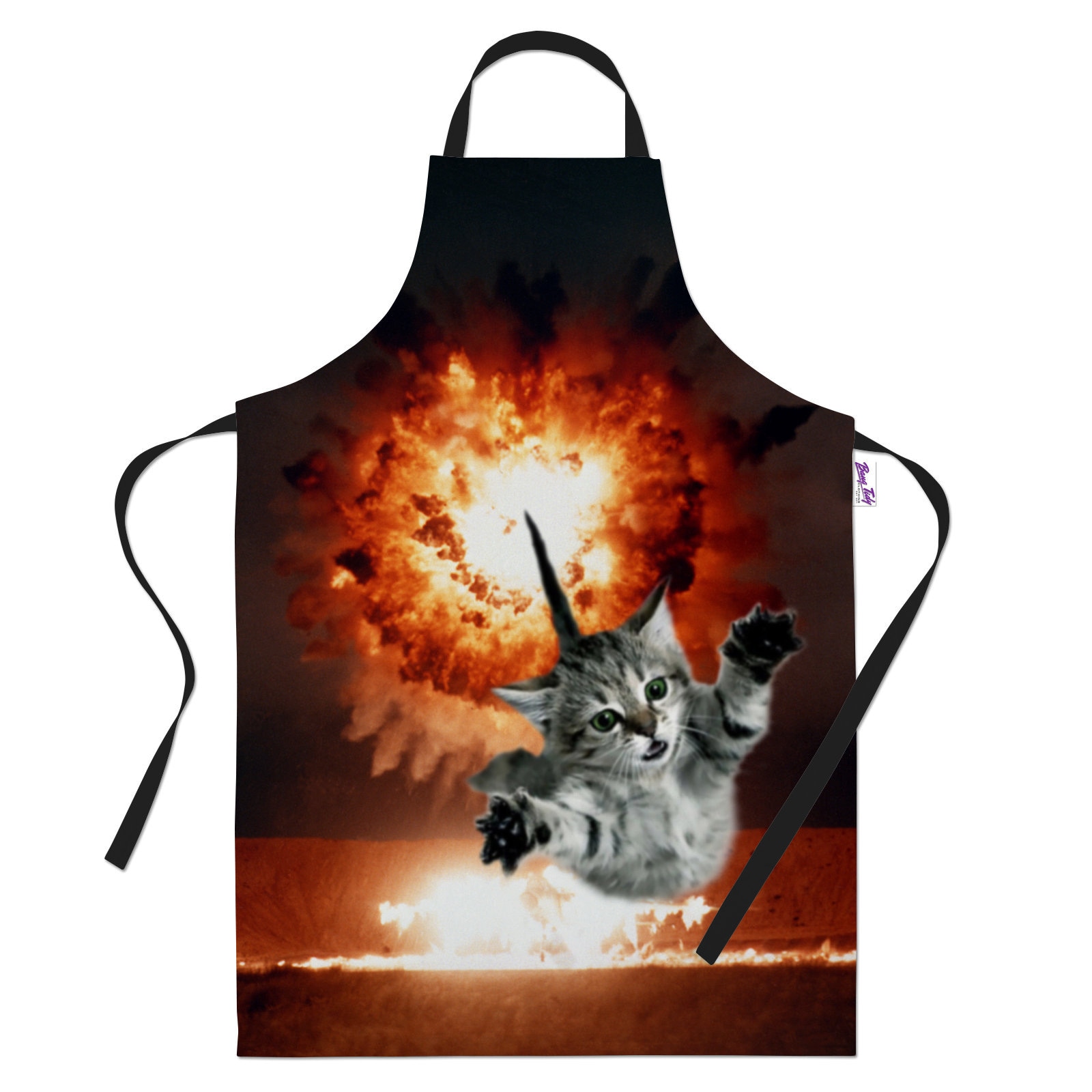 Lustige Backschürze Explodierendes Kätzchen - Geschenk Für Männer Frauen Backen Kochschürze Kochen Grillen Küchenschürze von BangTidyClothing