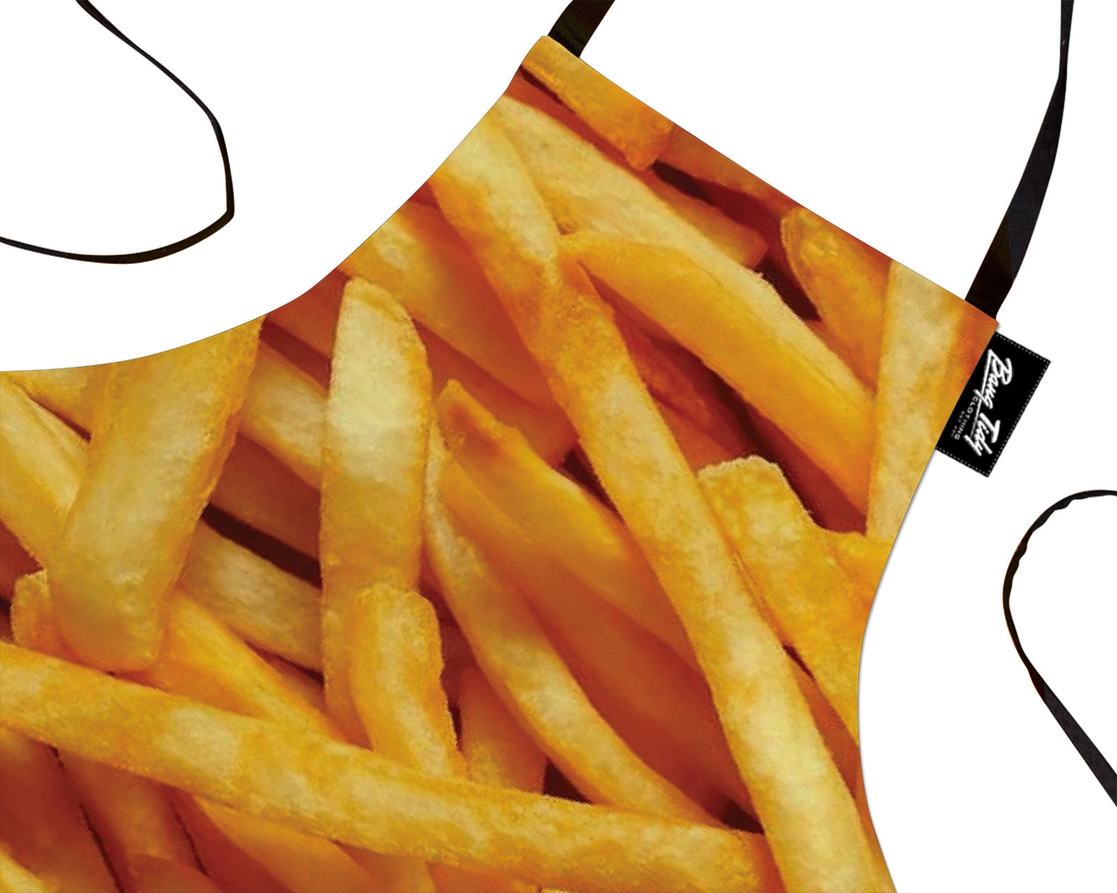 Lustige Backschürze - Geschenk Für Männer Frauen Kochen Backen Koch Vollholz Grillen Küchenschürze "Pommes' von BangTidyClothing