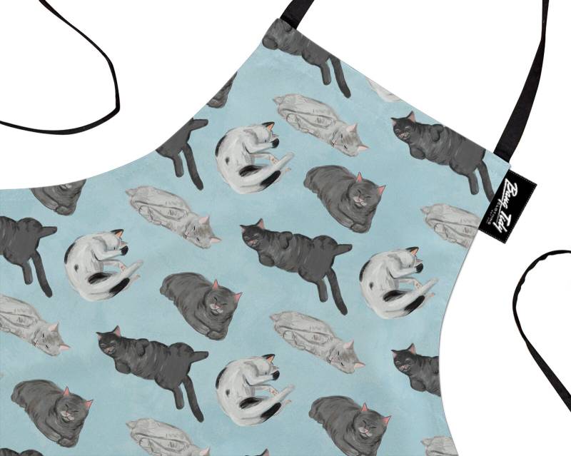 Lustige Backschürze Katzen - Koch Geschenk Für Männer Frauen Backen Kochen Grillen Küchenschürze von BangTidyClothing