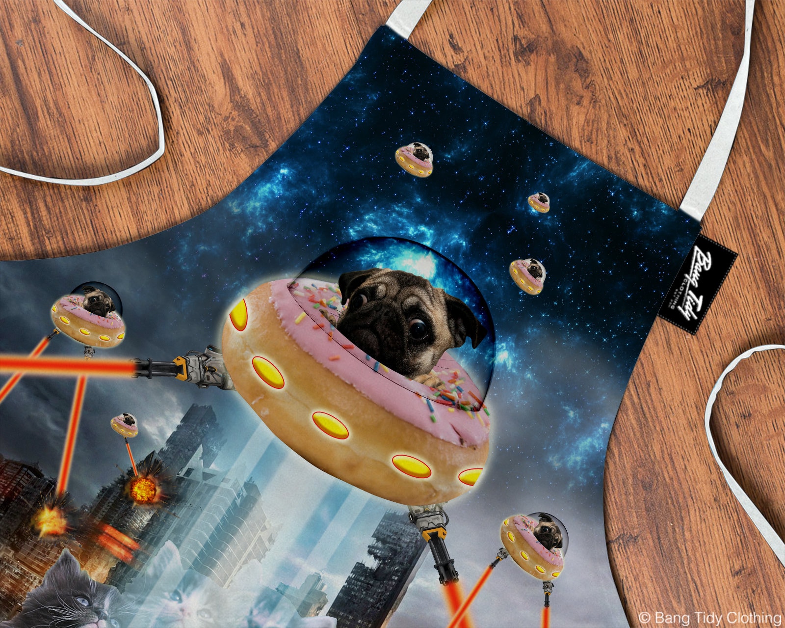 Lustige Backschürze Space Mops - Geschenk Für Den Kochkoch Männer Frauen Backgeschenk Grillschürze von BangTidyClothing