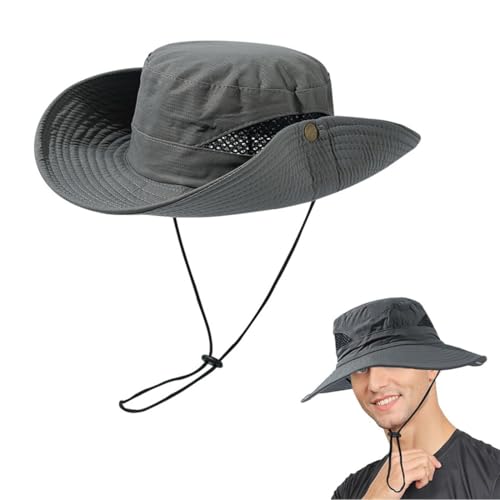 Bangbobi Sonnenhut Herren UV Schutz - Breite Krempe Wanderhut Herren Outdoor Sonnenschutz Kappe - Safari Hut Herren - Anglerhut Herren - Leichter Wanderhut von Bangbobi