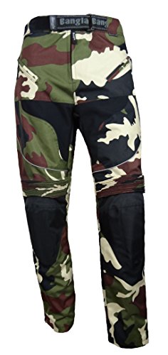 Bangla Motorrad Hose Herren Motorradhose mit Protektoren Sportliche Motorradhose Textil Camouflage grün braun schwarz 4XL von Bangla