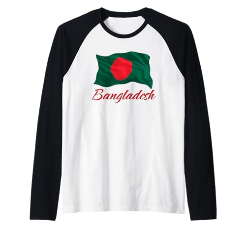 Bangladesch Flagge Patriotische Bangladesch Männer Frauen Kinder Raglan von Bangladesh Flag Heritage Apparel & Gifts