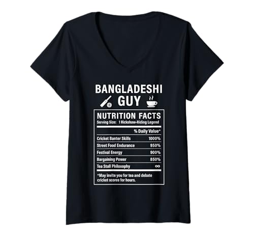 Damen Lustiger Bangladeschischer Junge stolze Männer mit Bangladeschischen Wurzeln T-Shirt mit V-Ausschnitt von Bangladeshi Cultur Gifts for Banglade Men and Boys