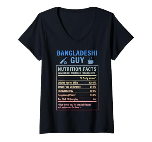 Damen Lustiger Bangladeschischer Junge stolze Männer mit Bangladeschischen Wurzeln T-Shirt mit V-Ausschnitt von Bangladeshi Cultur Gifts for Banglade Men and Boys