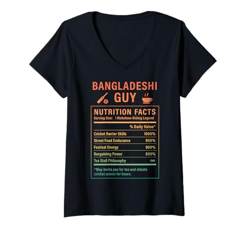 Damen Lustiger Bangladeschischer Junge stolze Männer mit Bangladeschischen Wurzeln T-Shirt mit V-Ausschnitt von Bangladeshi Cultur Gifts for Banglade Men and Boys