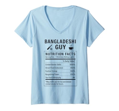 Damen Lustiger Bangladeschischer Junge stolze Männer mit Bangladeschischen Wurzeln T-Shirt mit V-Ausschnitt von Bangladeshi Cultur Gifts for Banglade Men and Boys