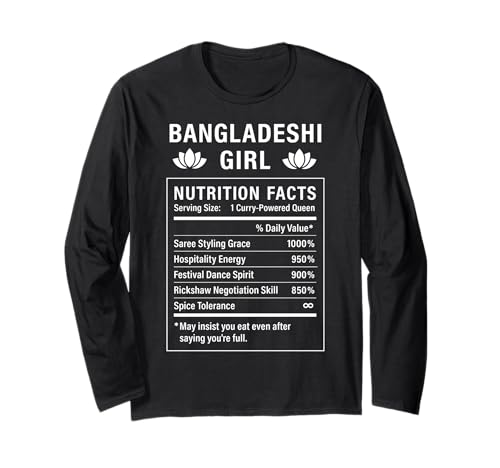 Lustiges Bangladeshi Girl Proud Women with Bangladesh Roots Langarmshirt von Bangladeshi Culture Gifts For Bangladeshi Women