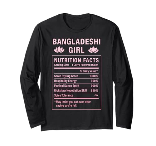 Lustiges Bangladeshi Girl Proud Women with Bangladesh Roots Langarmshirt von Bangladeshi Culture Gifts For Bangladeshi Women