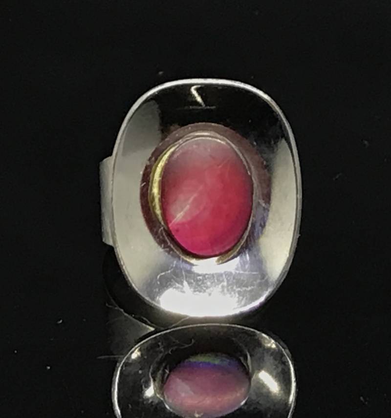 stahlring Pink Signiert Lord Python von BangleBazaar1